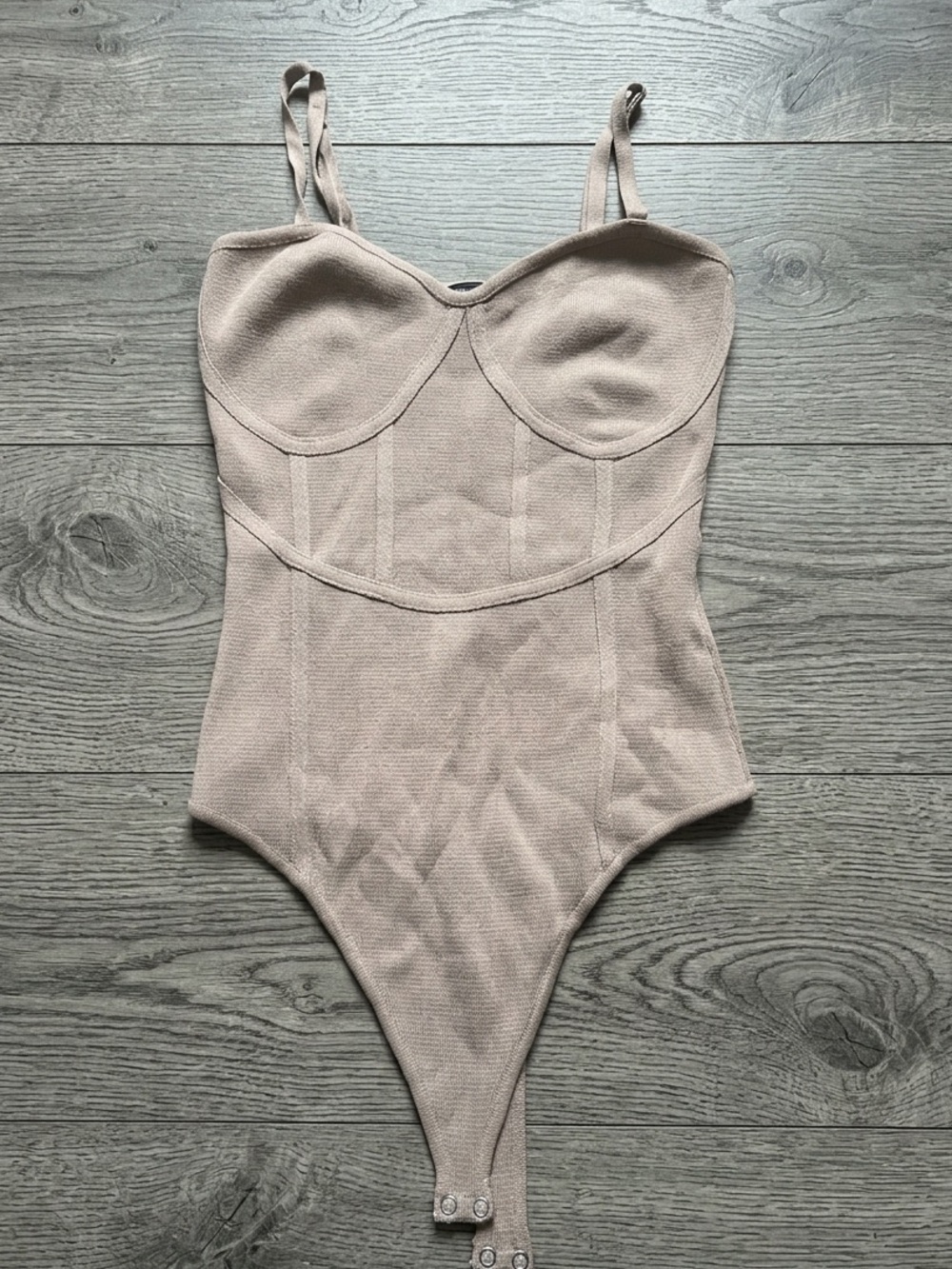 Love Tree Neutral Taupe Bustier Tank
